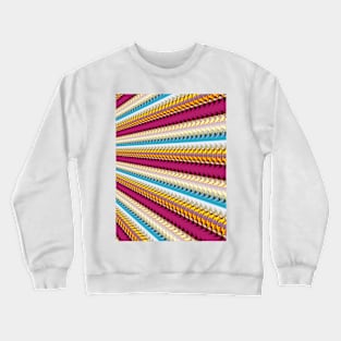 Fractal Pattern of Coloured Lines Crewneck Sweatshirt